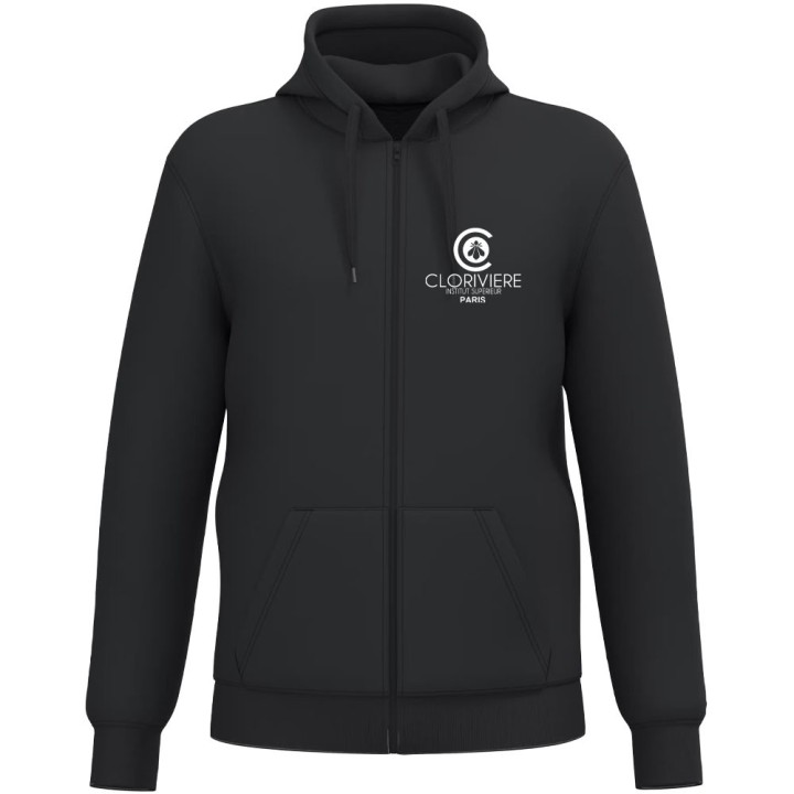 Sweat zippé à capuche